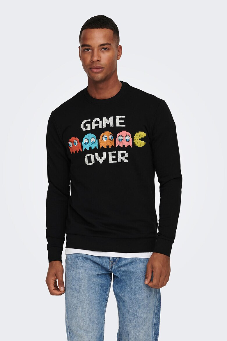 Only & Sons Суитшърт с щампа Pac-Man - Pepit.bg