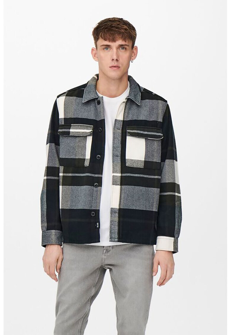 Only & Sons Свободна риза с джоб отпред - Pepit.bg