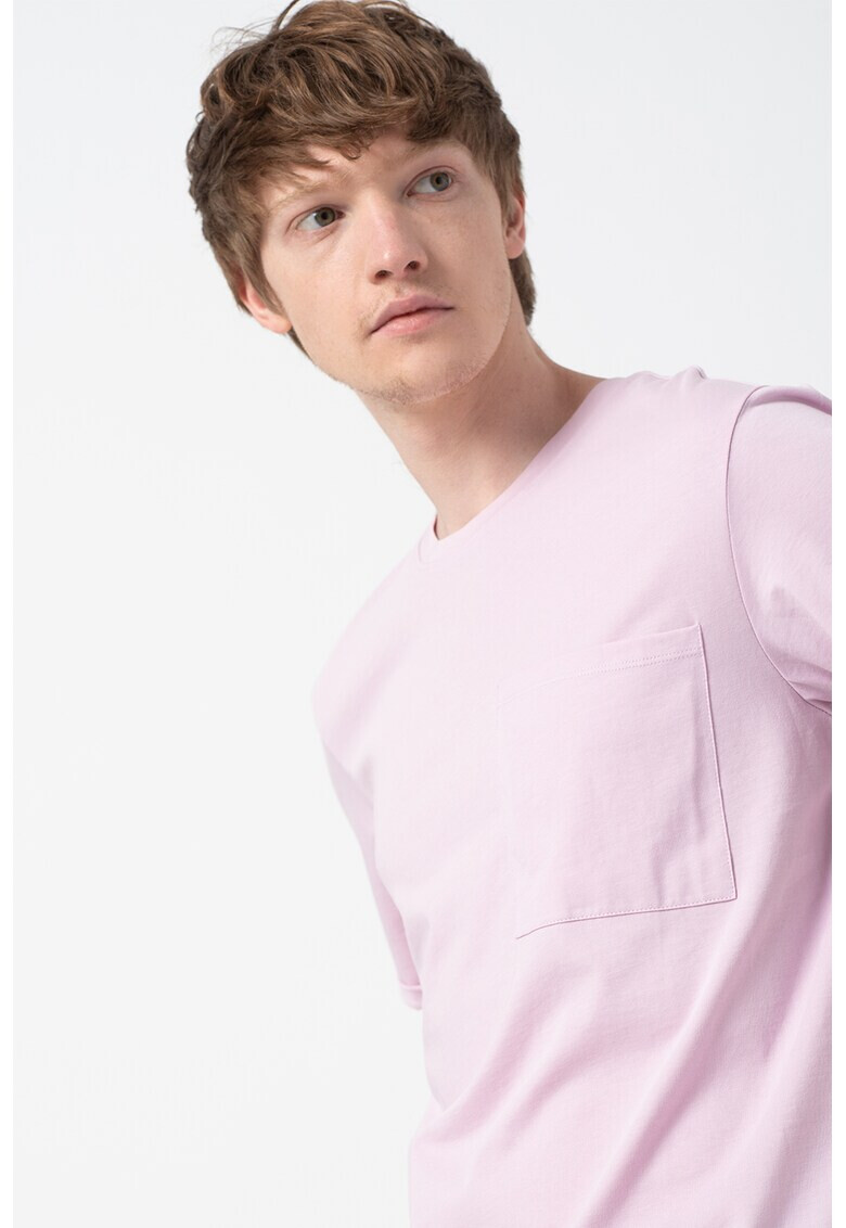 Only & Sons Тениска с овално деколте и джоб - Pepit.bg