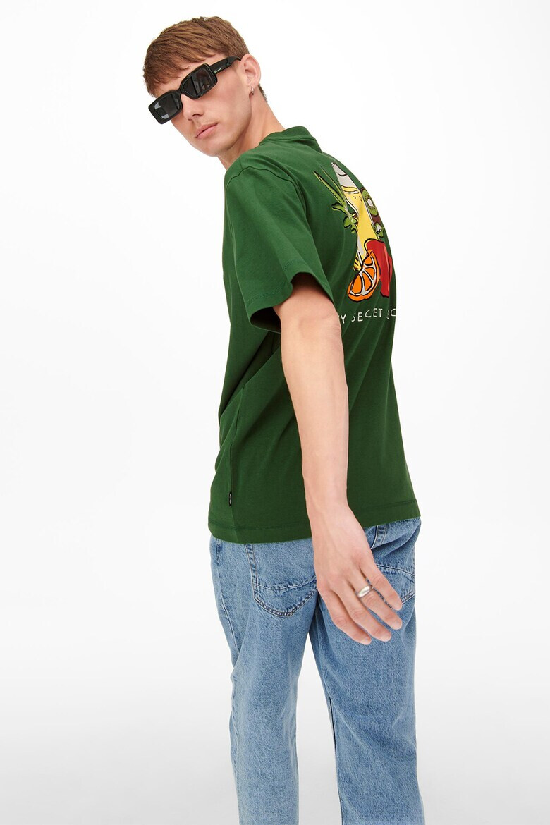 Only & Sons Тениска с памук и принт - Pepit.bg