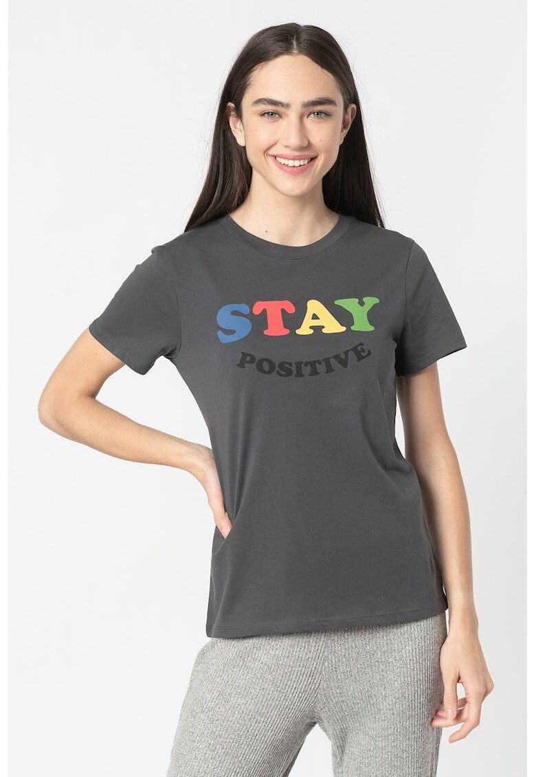 Only Тениска с щампа Happy - Pepit.bg