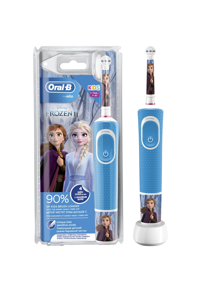 Oral-B Ел. четка за зъби D100 Vitality Cars за деца 7600 осцилации/мин 2D почистване 2 програми 1 глава 4 стикера - Pepit.bg