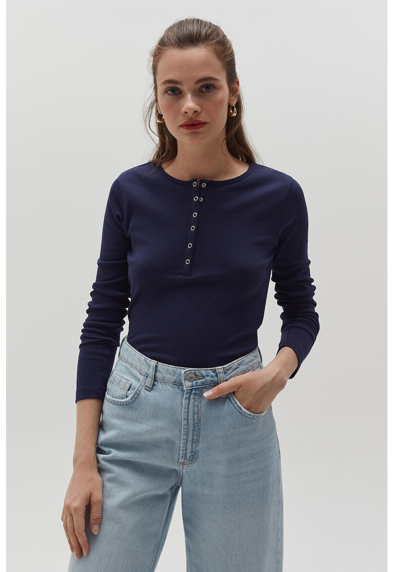 OVS Памучна блуза Henley - Pepit.bg