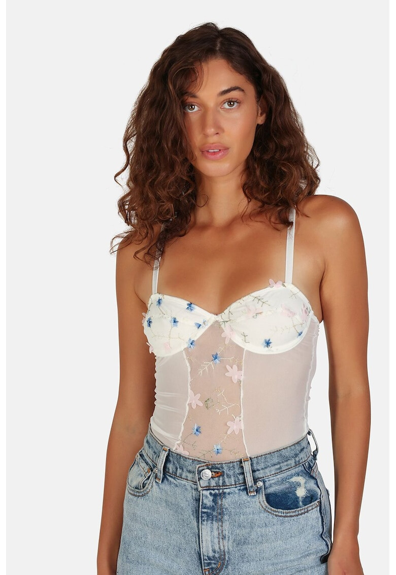 OW Intimates Боди Flora с бродерии - Pepit.bg