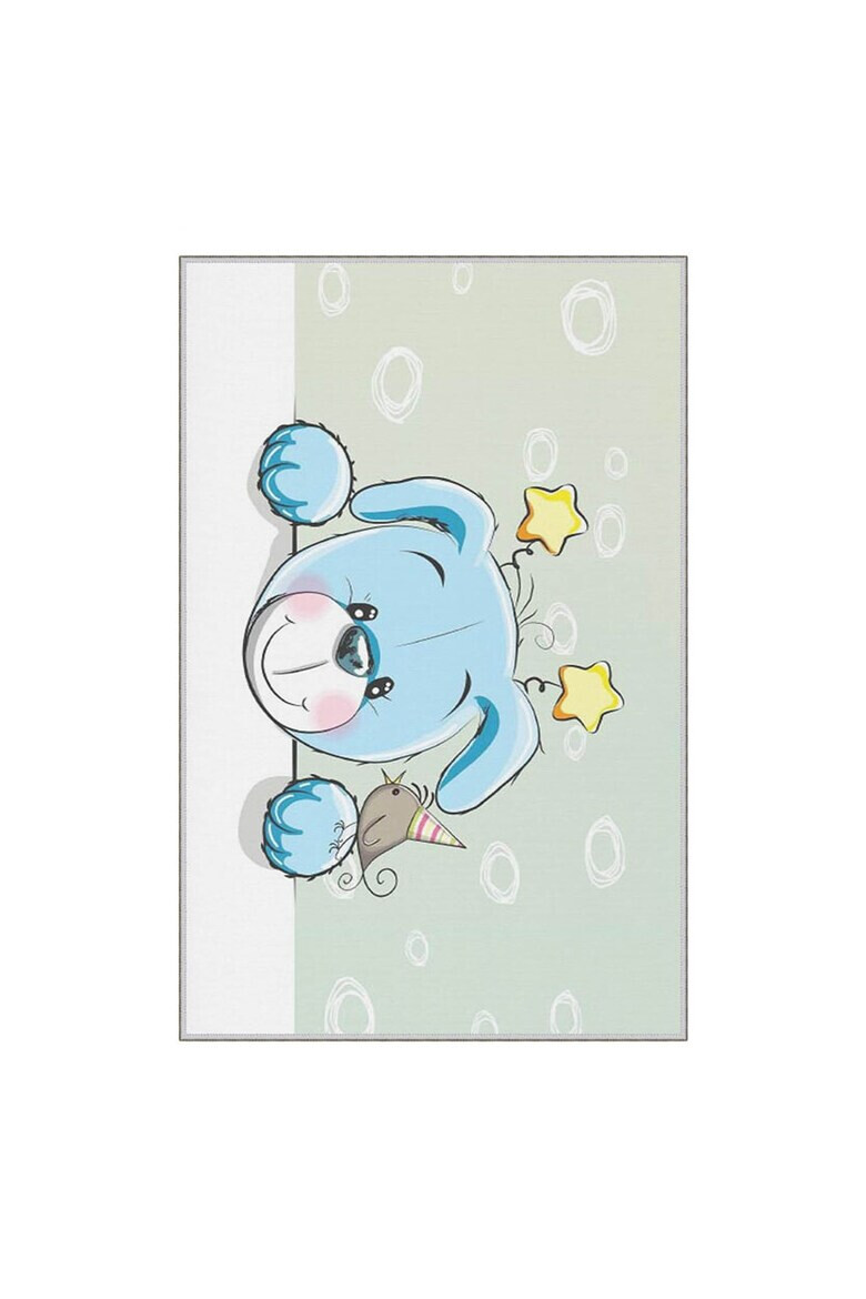 Oyo home Килим Blue Bear 120x180 см Полиестер Дигитален печат Неплъзгащ се Многоцветен - Pepit.bg