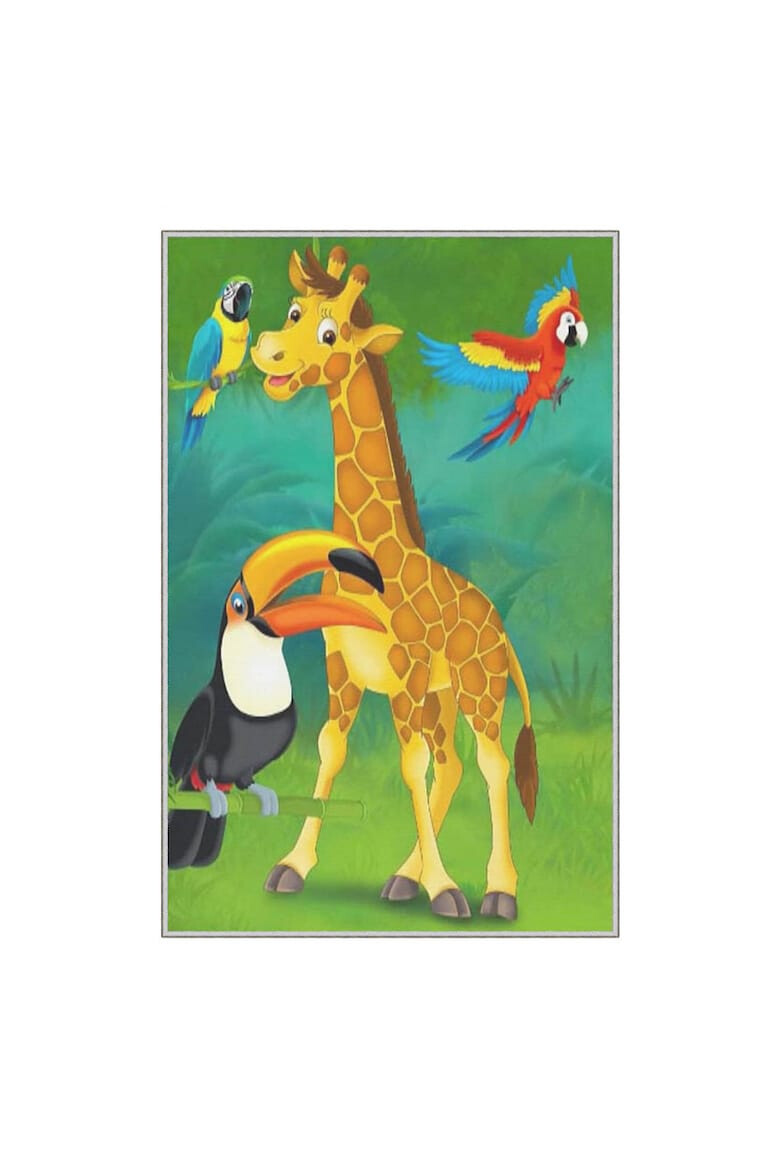 Oyo home Килим Giraffe 140x220 см Полиестер Дигитален печат Неплъзгаща се долна страна Многоцветен - Pepit.bg