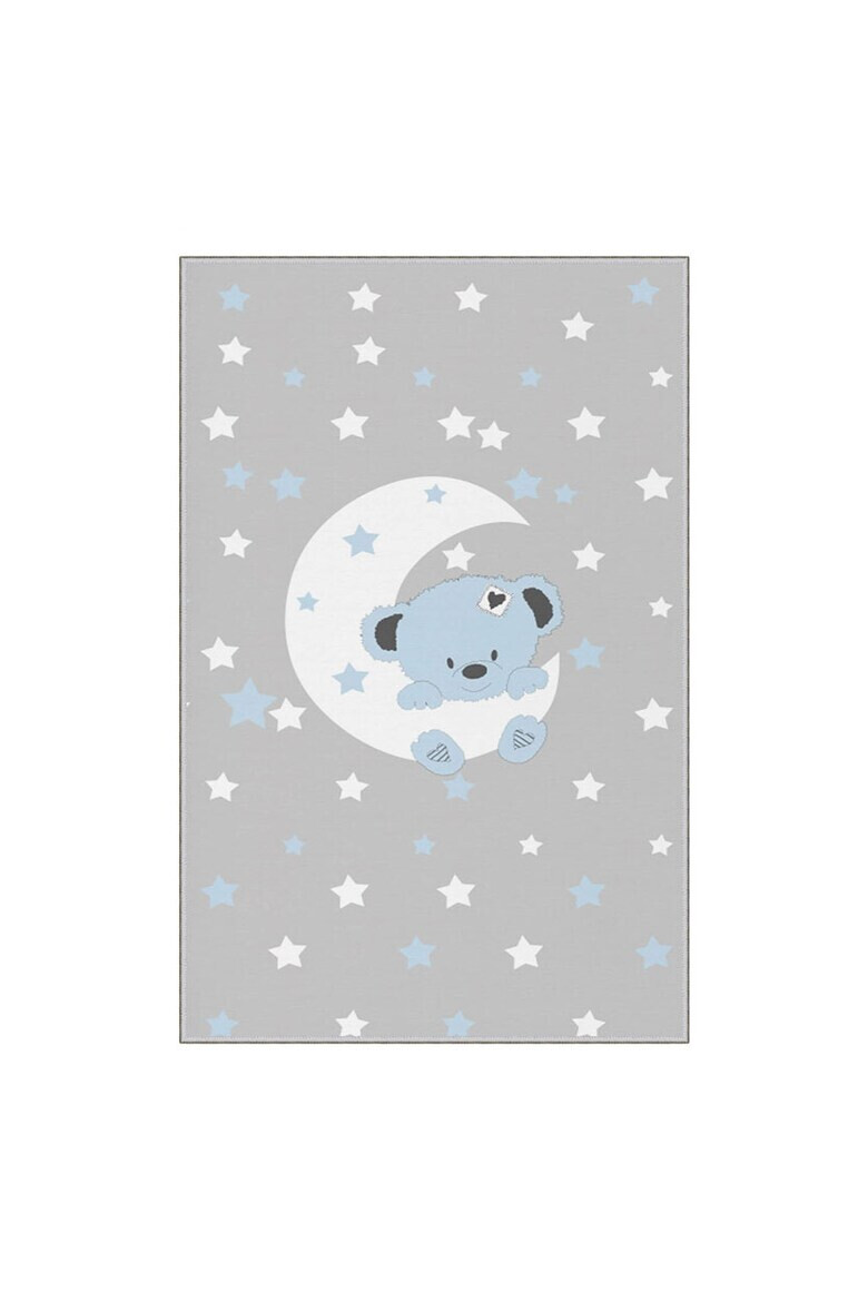 Oyo home Килим Moon Bear 140x220 см Полиестер Дигитален печат Неплъзгаща се долна страна Многоцветен - Pepit.bg