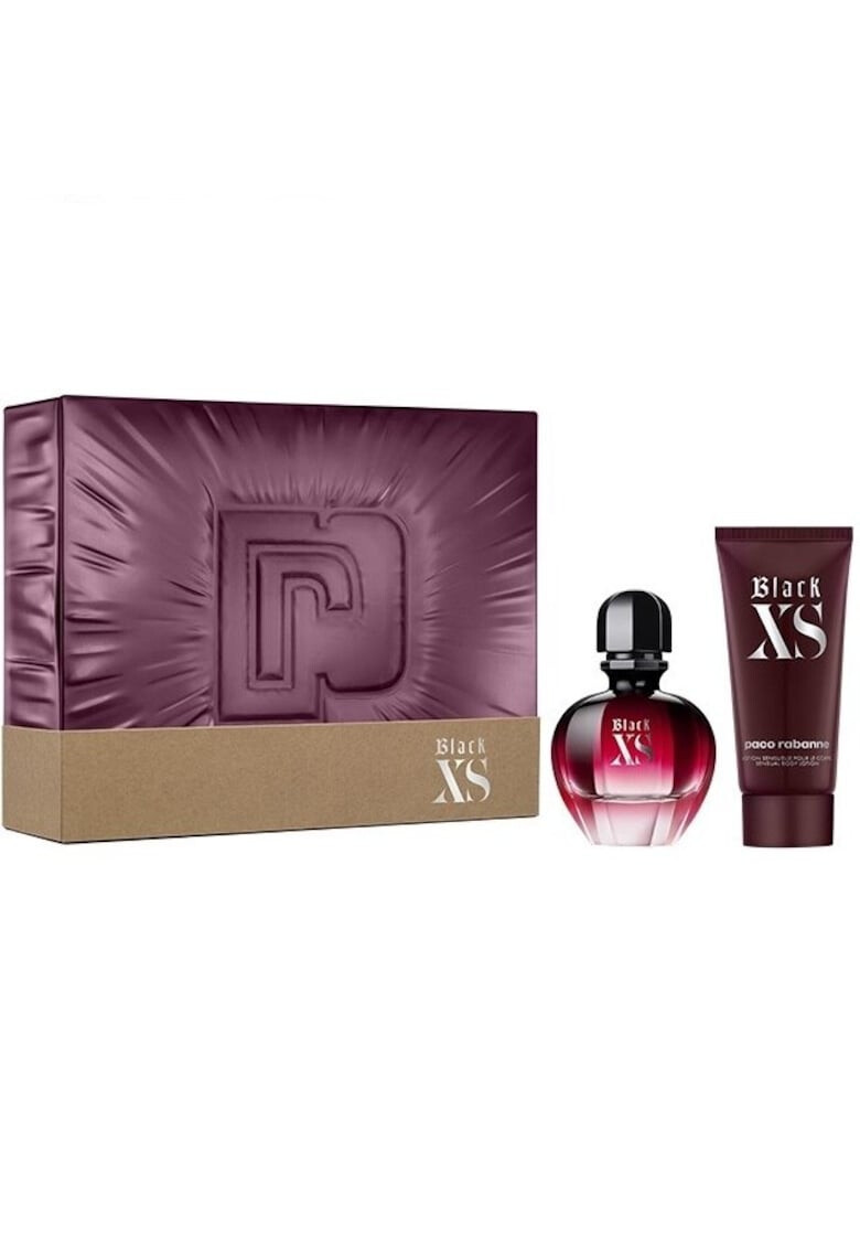 Paco Rabanne Комплект за жени Black XS for Her: Парфюмна вода 50 мл + Лосион за тяло 75 мл - Pepit.bg