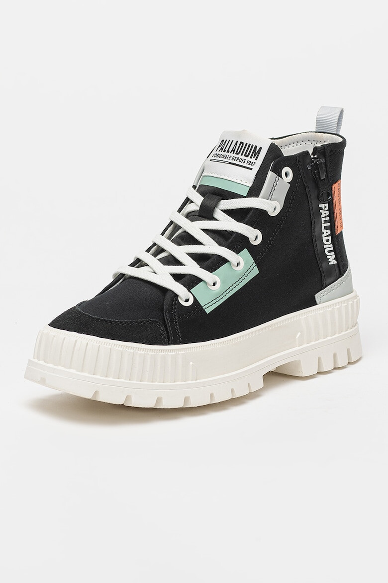 Palladium Кецове с лого и велур - Pepit.bg