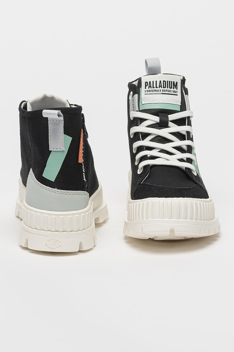 Palladium Кецове с лого и велур - Pepit.bg