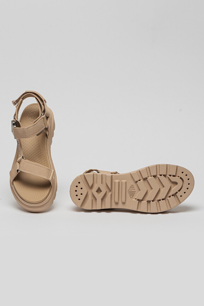 Palladium Текстилни сандали с лого - Бежов - Pepit.bg