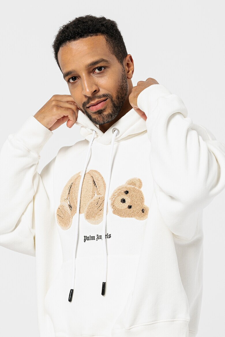 PALM ANGELS Худи Bear с джоб кенгуру - Pepit.bg