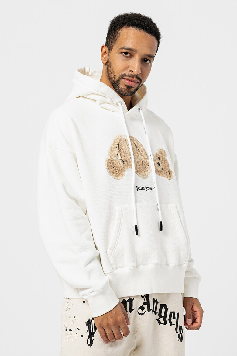 PALM ANGELS Худи Bear с джоб кенгуру - Pepit.bg