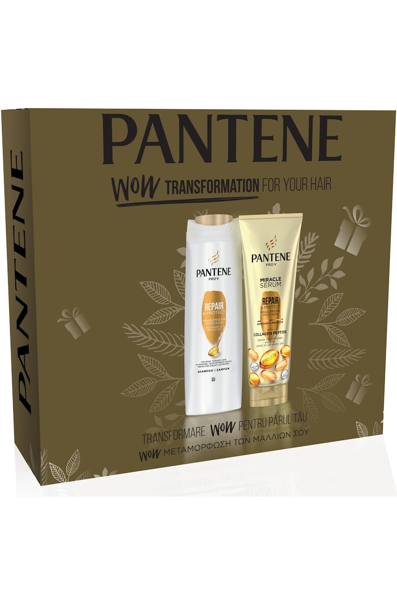 Pantene Комплект Pro-V Repair & Protect: Шампоан Pro-V Repair & Protect За увредена коса 360 мл + Балсам Pro-V Repair & Protect 3 Minute Miracle За увредена коса 200 мл - Pepit.bg