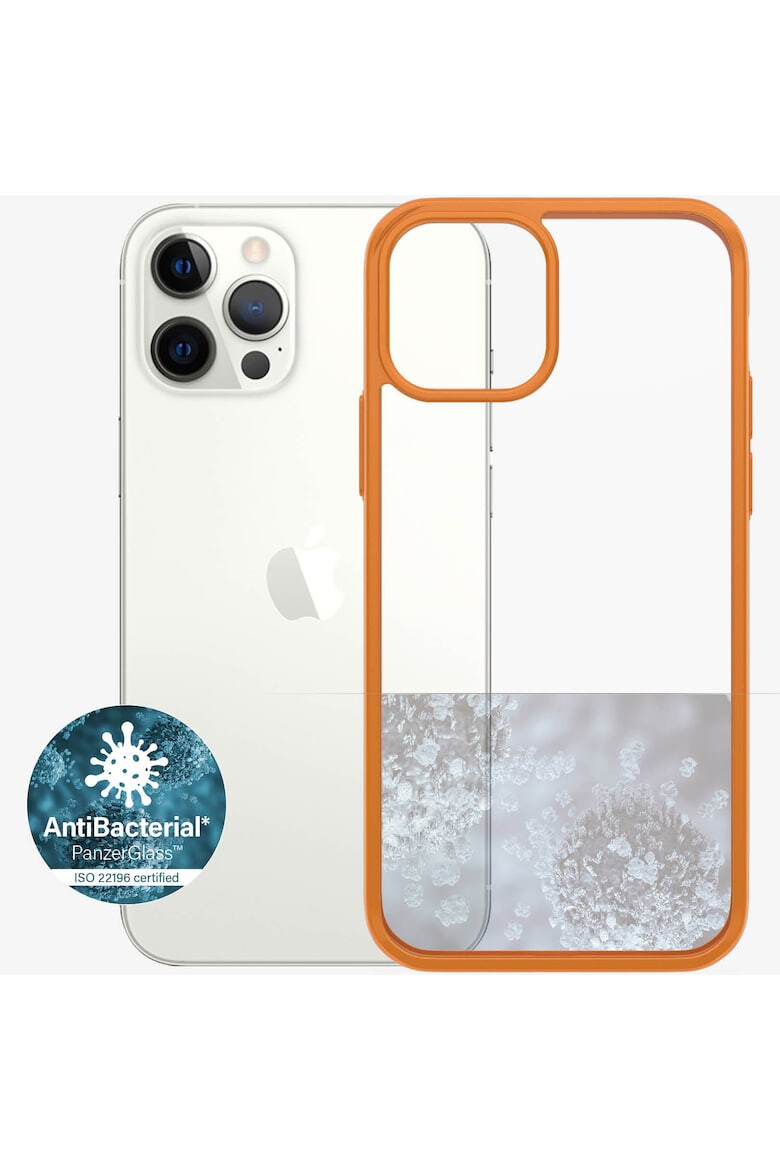 PanzerGlass Калъф за Apple iPhone 12 | 12 Pro - Прозрачен/Оранжева рамка - Pepit.bg