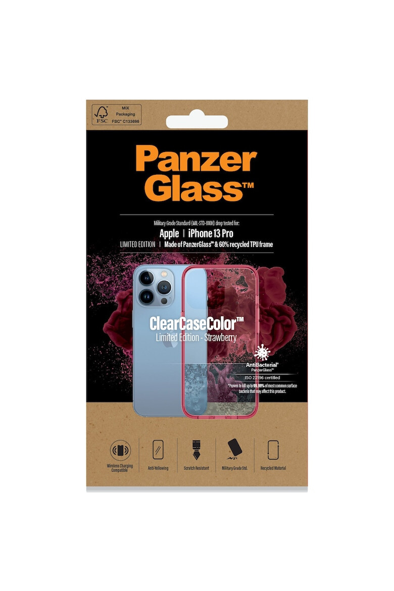 PanzerGlass Калъф за Apple iPhone 13 Pro - Прозрачен/Рамка Strawberry - Pepit.bg