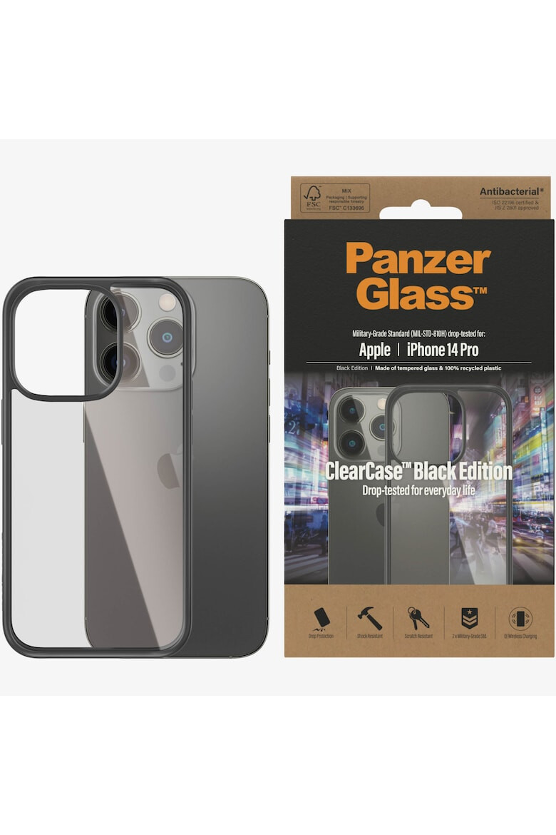 PanzerGlass Защитен калъф За Apple iPhone 14 Pro - Black frame - Pepit.bg