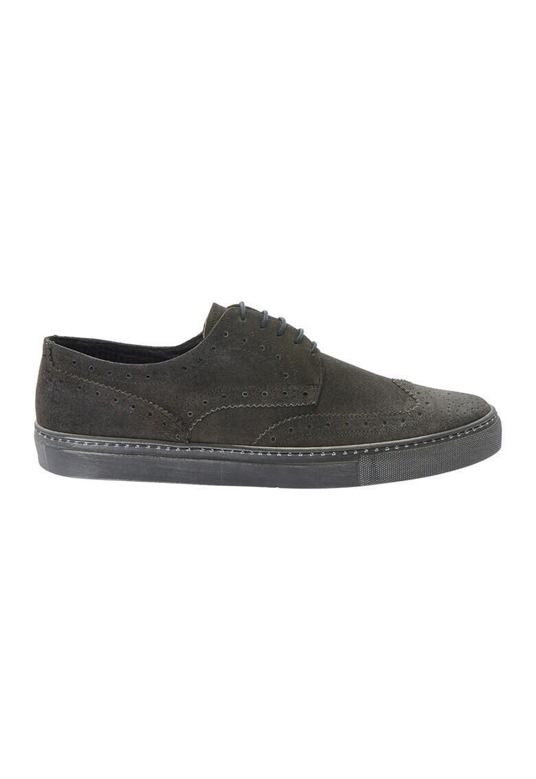 PAZOLINI Велурени обувки с Brogue перфорации - Pepit.bg