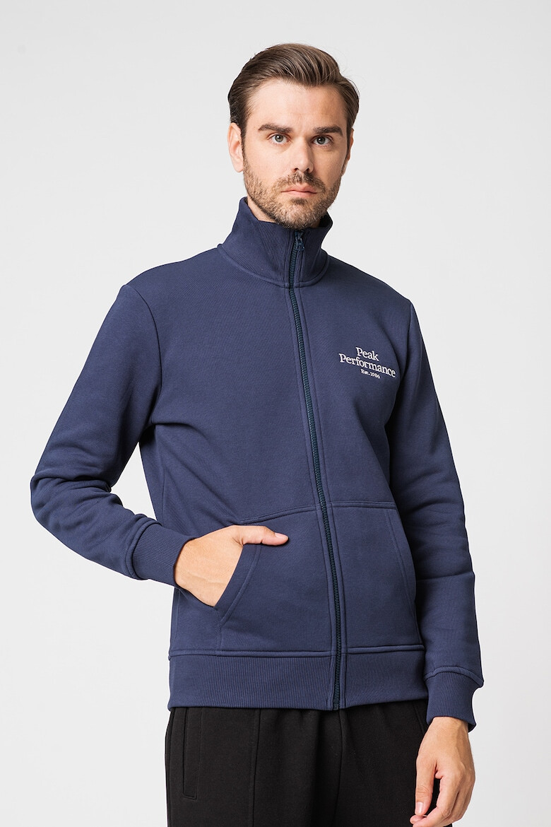 Peak Performance Суитшърт с къс цип и бродирано лого - Pepit.bg