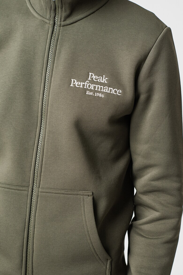 Peak Performance Суитшърт с къс цип и бродирано лого - Pepit.bg