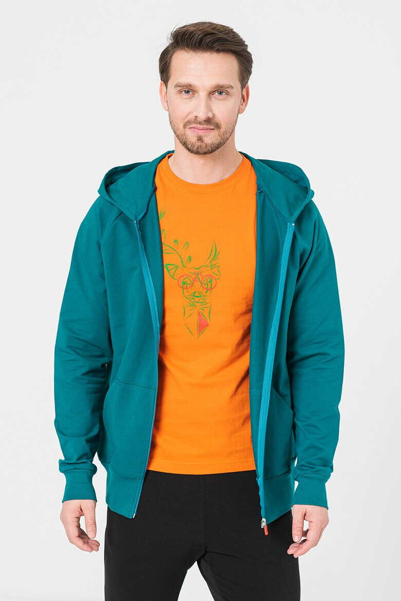 Pegas Худи с памук с цип - Pepit.bg