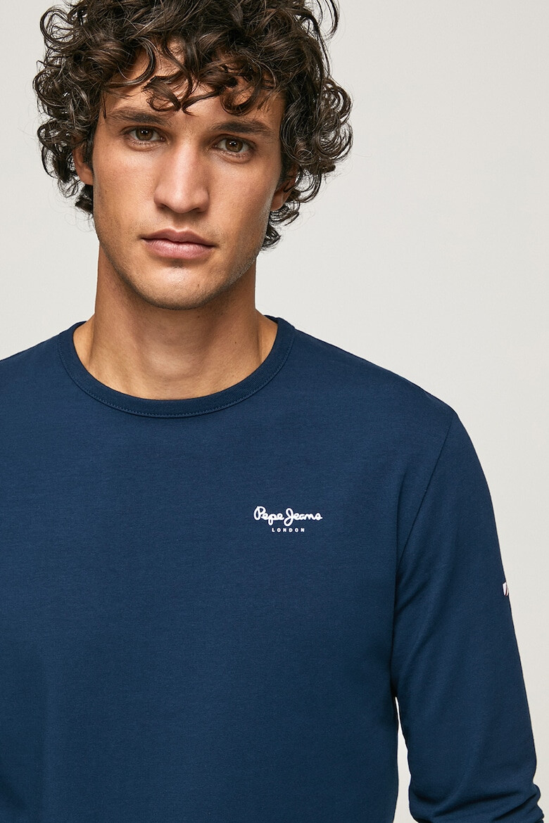 Pepe Jeans London Блуза с памук с овално деколте - Pepit.bg