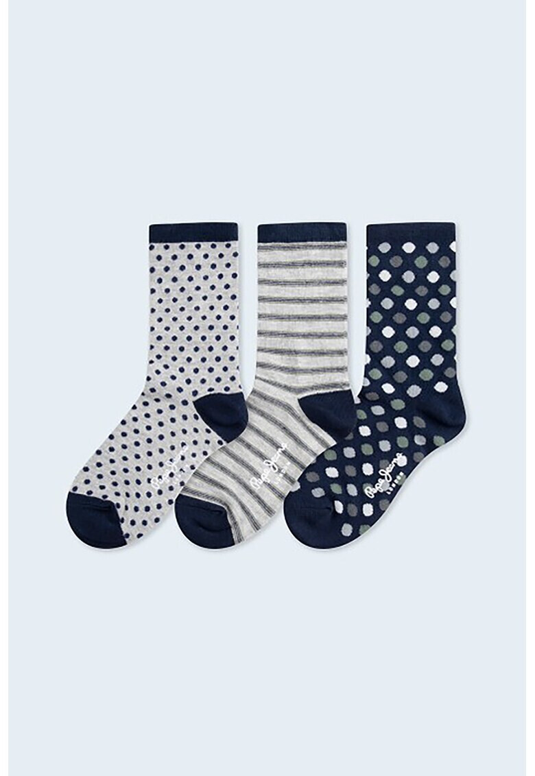 Pepe Jeans London Чорапи с десен - 3 чифта - Pepit.bg