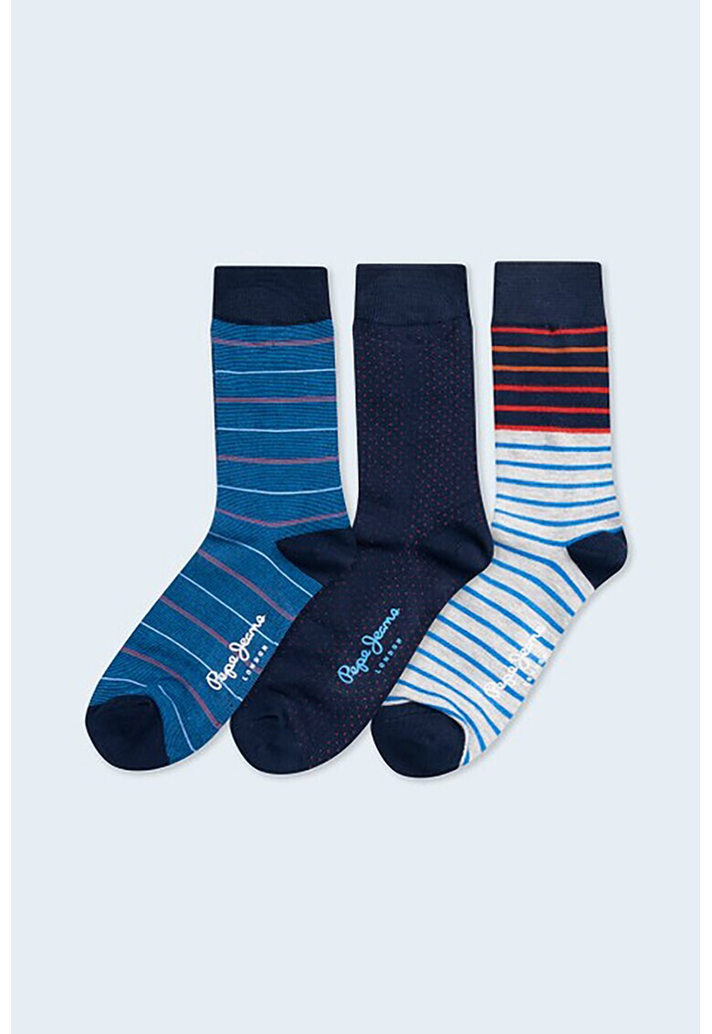 Pepe Jeans London Дълги чорапи с шарка - 3 чифта - Pepit.bg