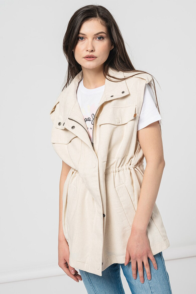 Pepe Jeans London Елек Tilda с лен - Pepit.bg