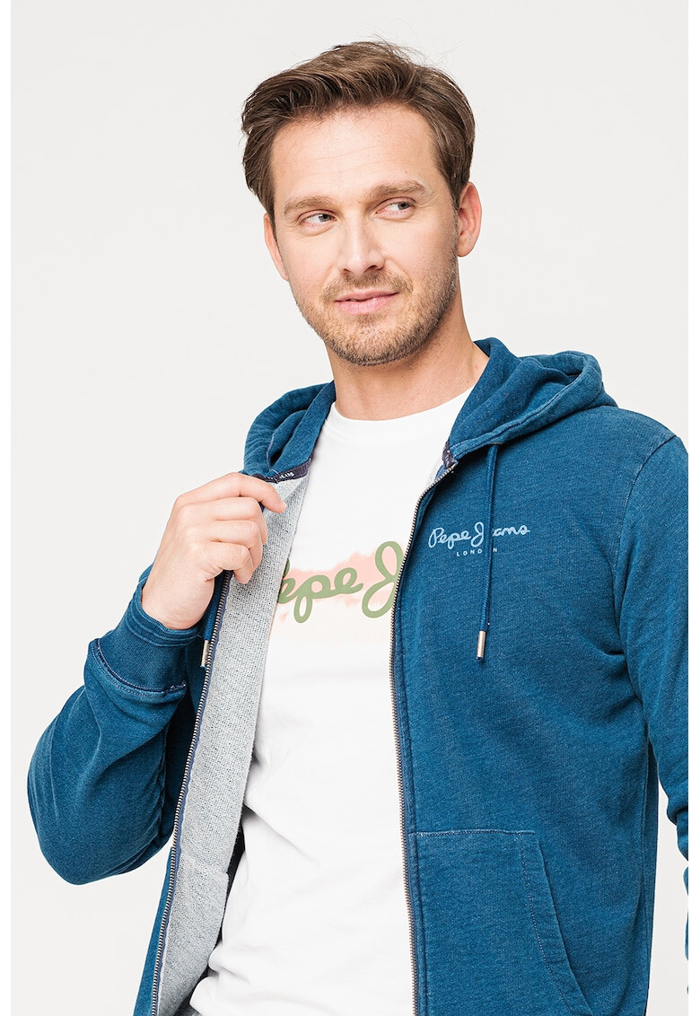 Pepe Jeans London Худи Devansh с цип и лого - Pepit.bg