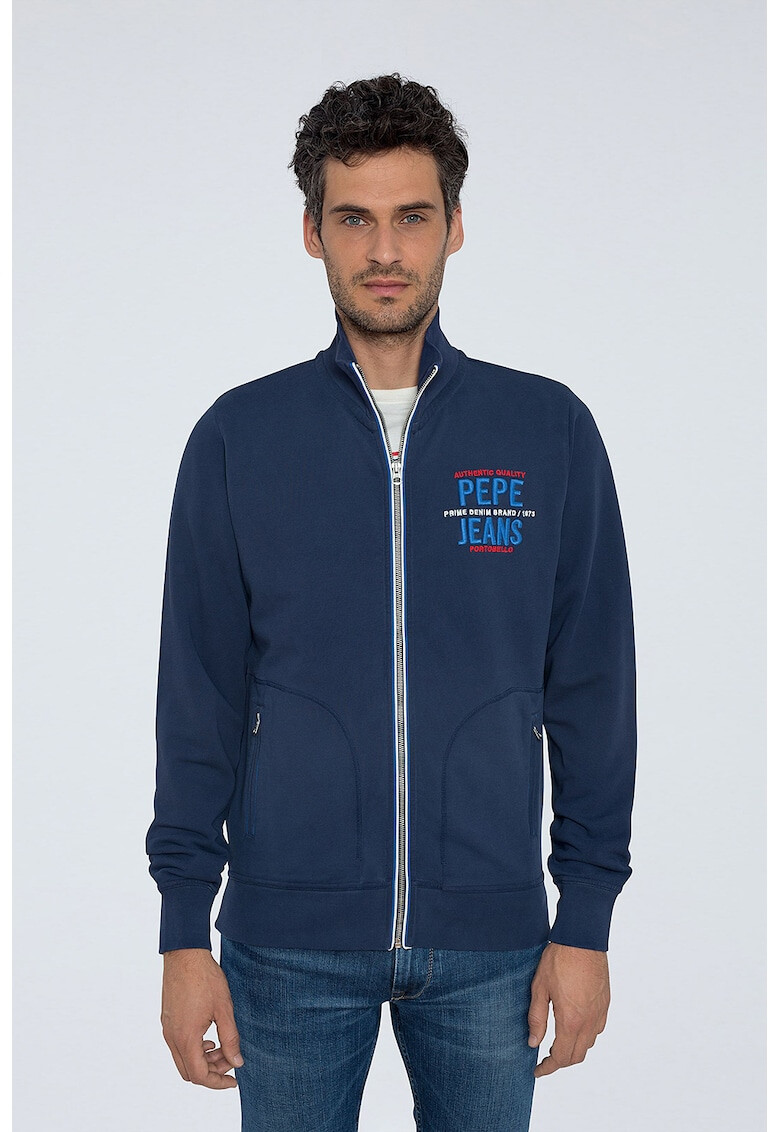 Pepe Jeans London Суитшърт с лого и цип - Pepit.bg