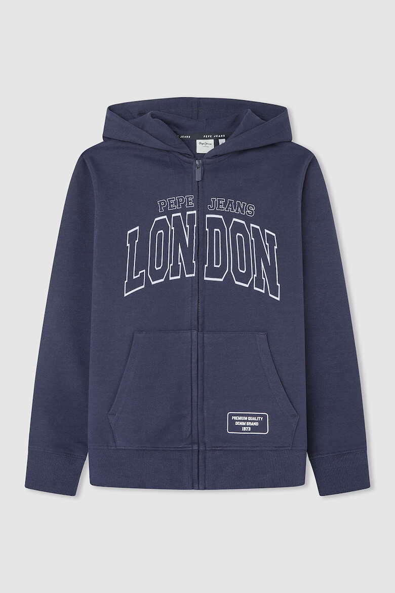 Pepe Jeans London Худи с цип и надпис - Pepit.bg