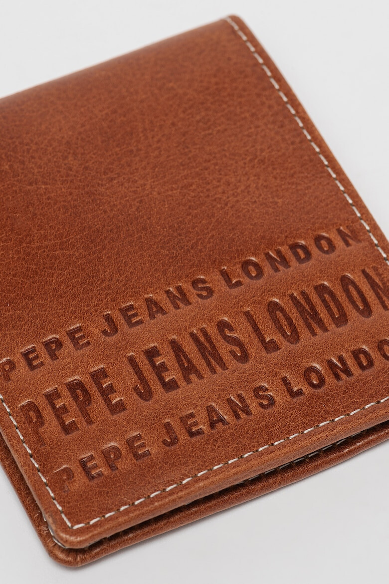 Pepe Jeans London Кожен портфейл Arnold с релефно лого - Pepit.bg