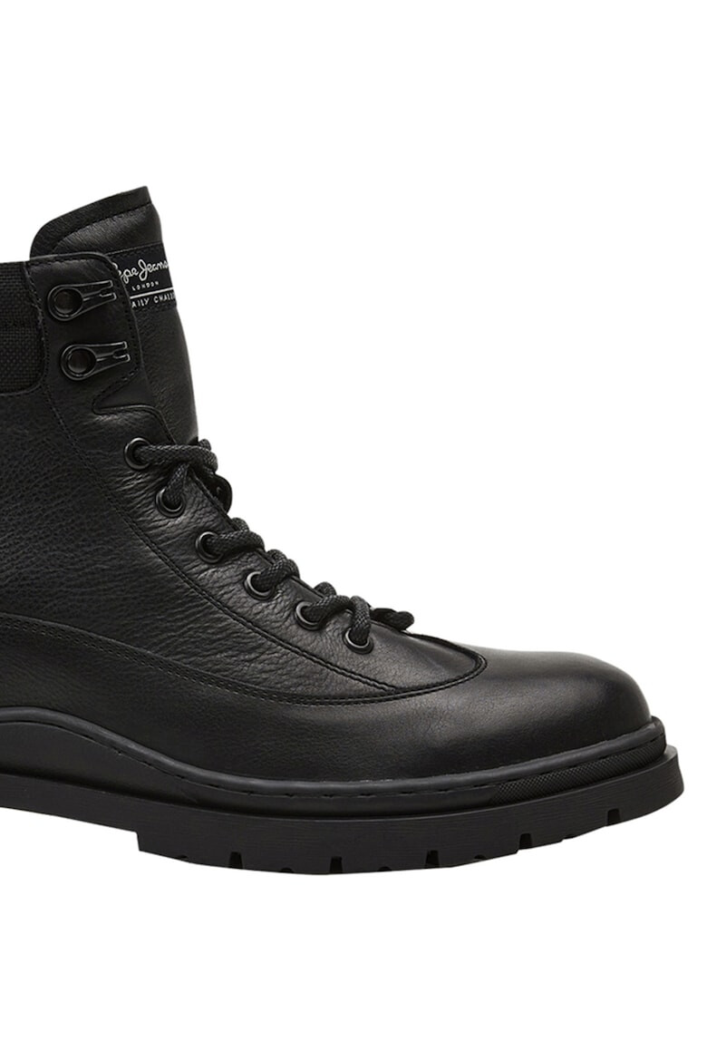 Pepe Jeans London Кожени боти с текстил - Pepit.bg