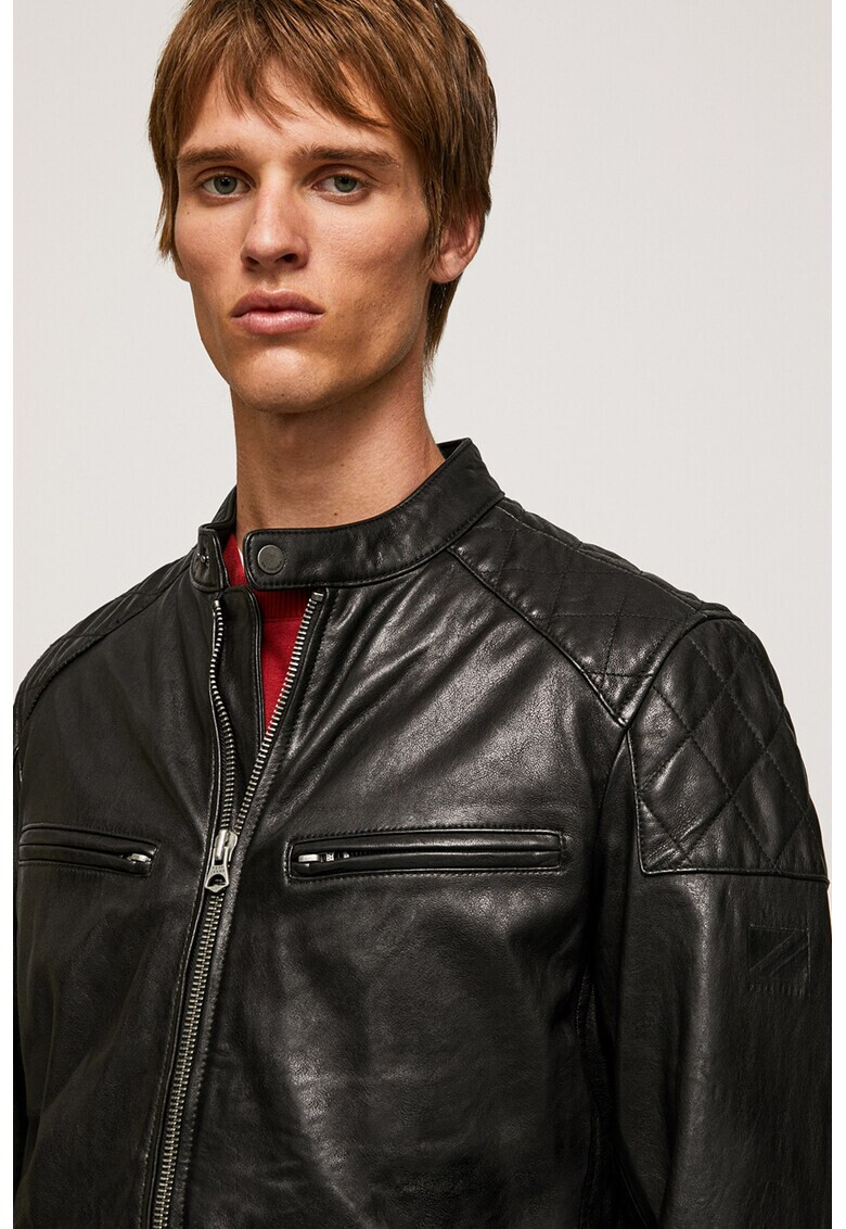 Pepe Jeans London Кожено яке Jayson - Pepit.bg