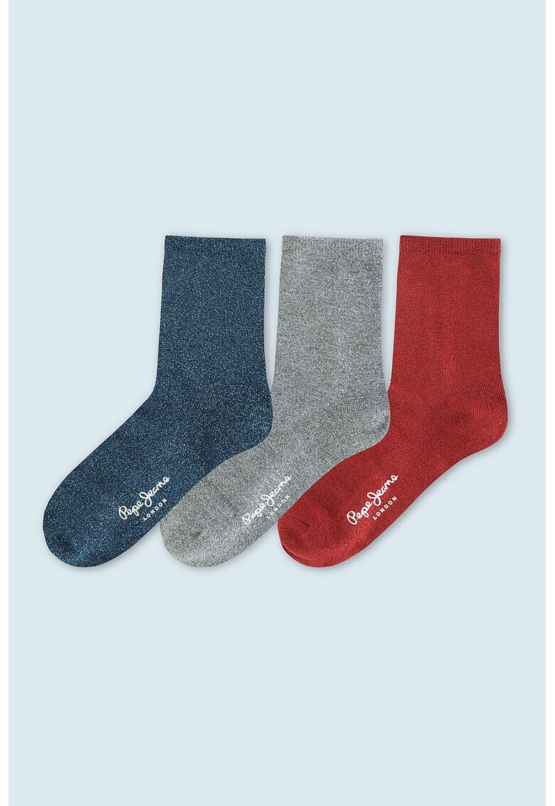Pepe Jeans London Къси чорапи с лого - 3 чифта - Pepit.bg