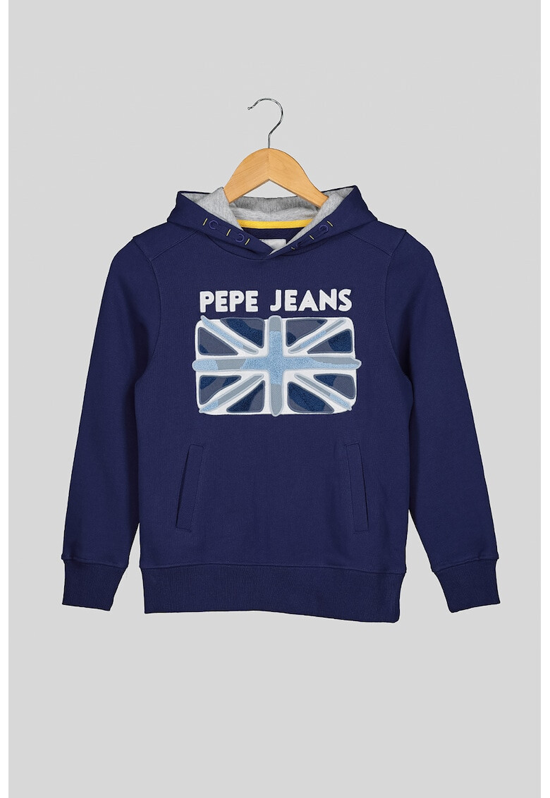 Pepe Jeans London Памучен суитшърт с плюшен флаг - Pepit.bg