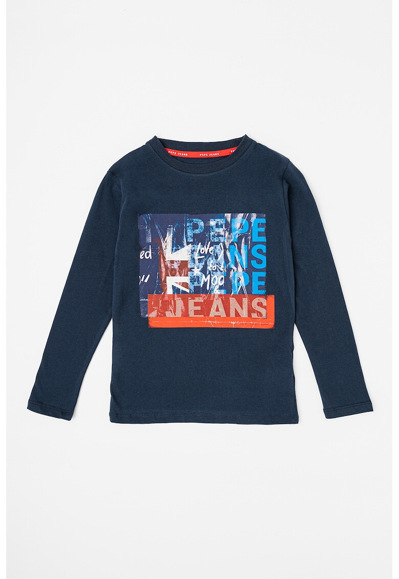 Pepe Jeans London Памучна блуза Claus с лого - Pepit.bg