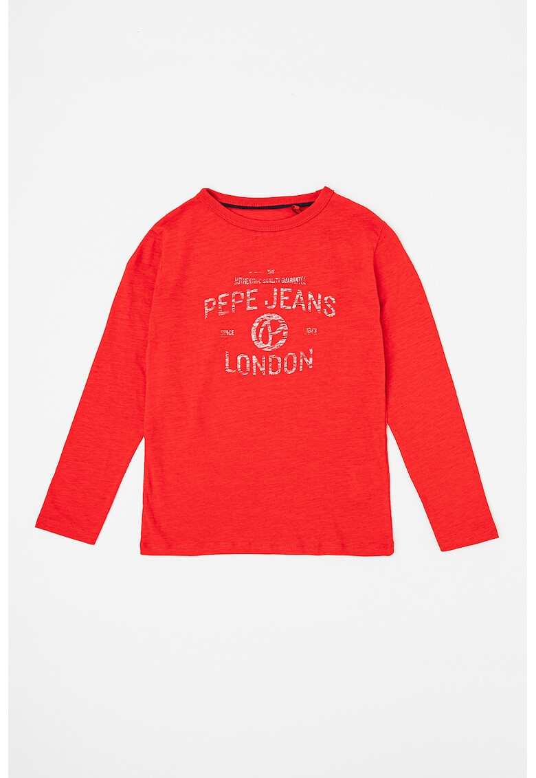 Pepe Jeans London Памучна блуза Raven с лого - Pepit.bg