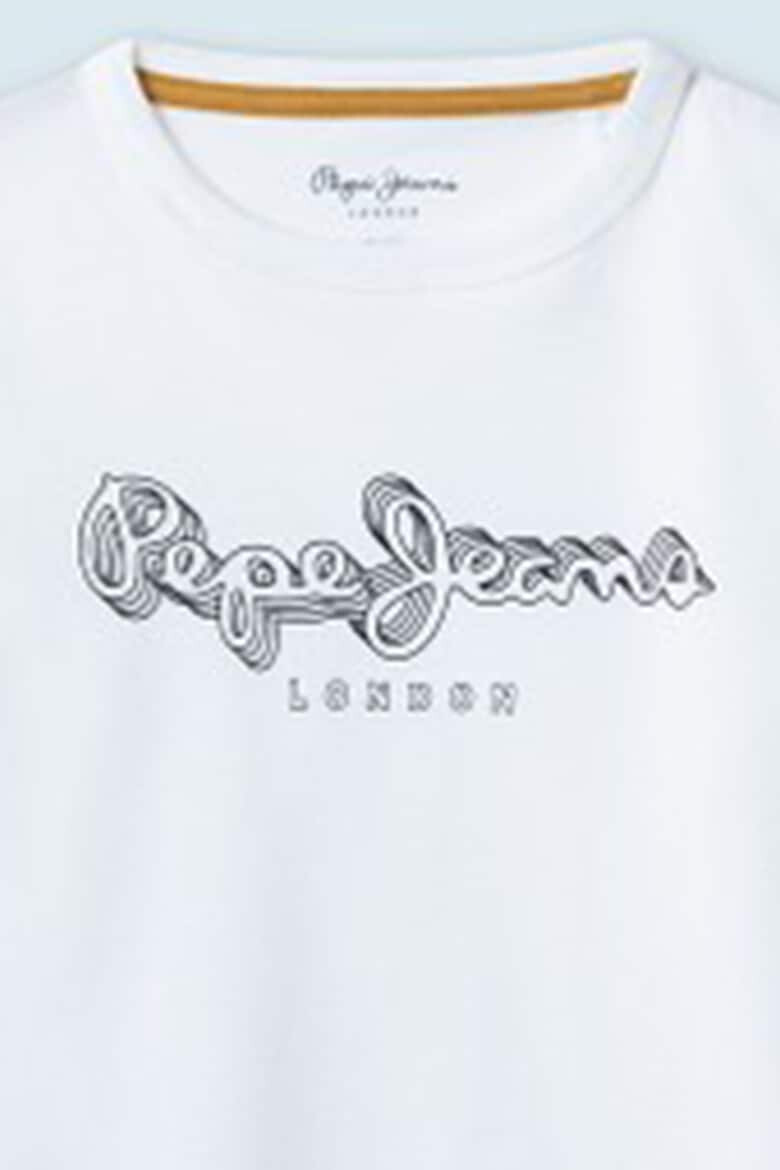 Pepe Jeans London Памучна блуза с лого - Pepit.bg