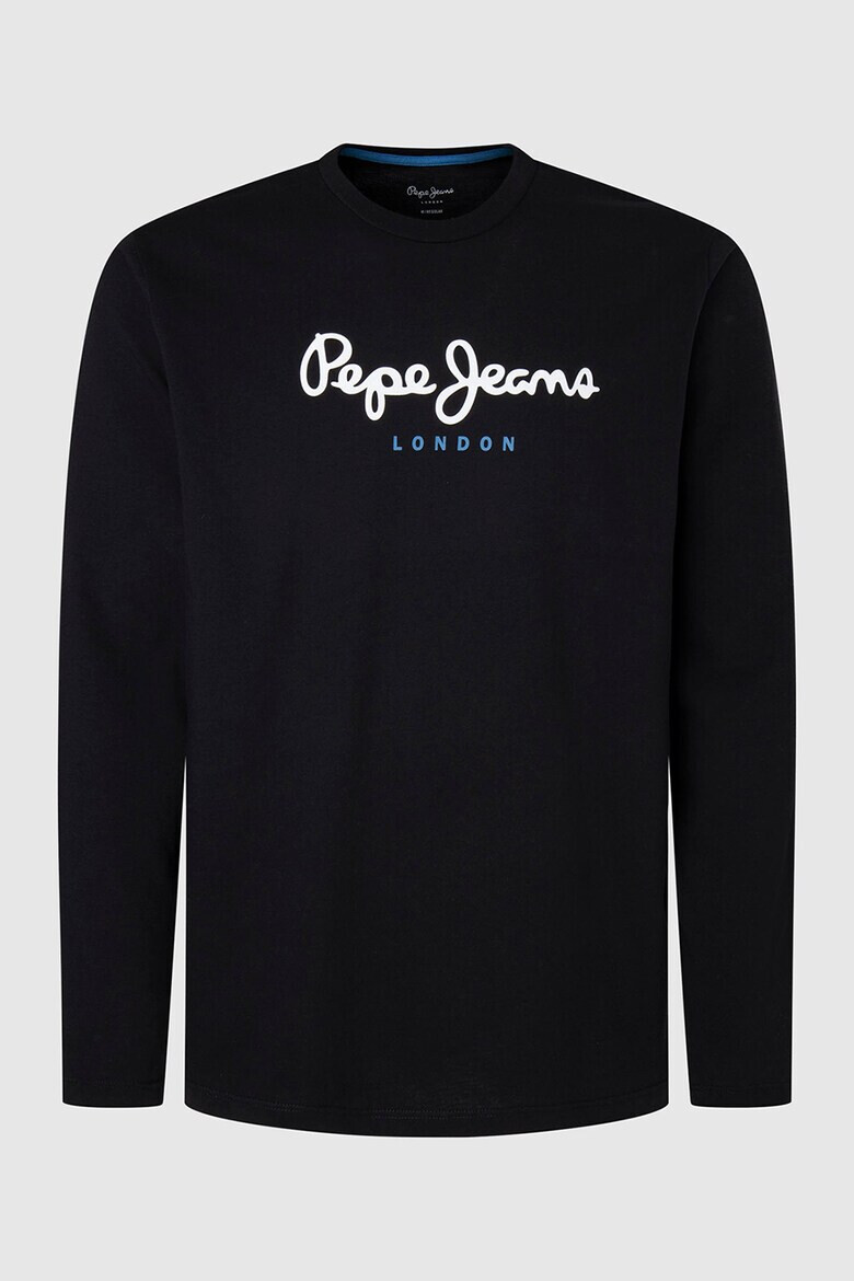 Pepe Jeans London Памучна блуза с лого - Pepit.bg