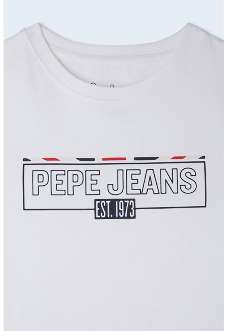 Pepe Jeans London Памучна тениска Castiel на лога - Pepit.bg