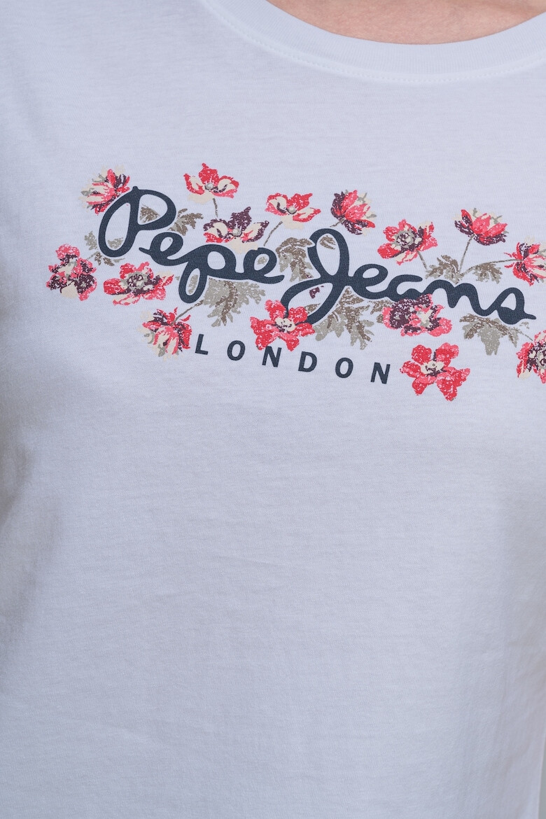 Pepe Jeans London Памучна тениска Ginny с лого - Pepit.bg