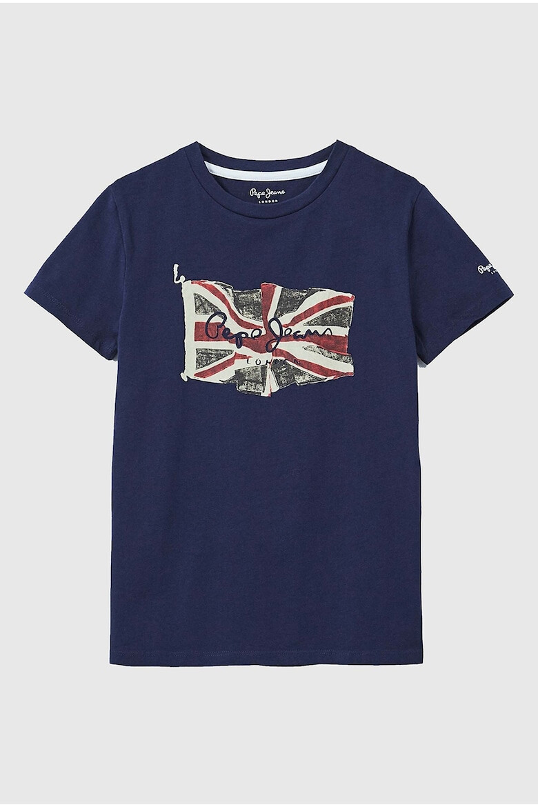 Pepe Jeans London Памучна тениска с лого - Pepit.bg