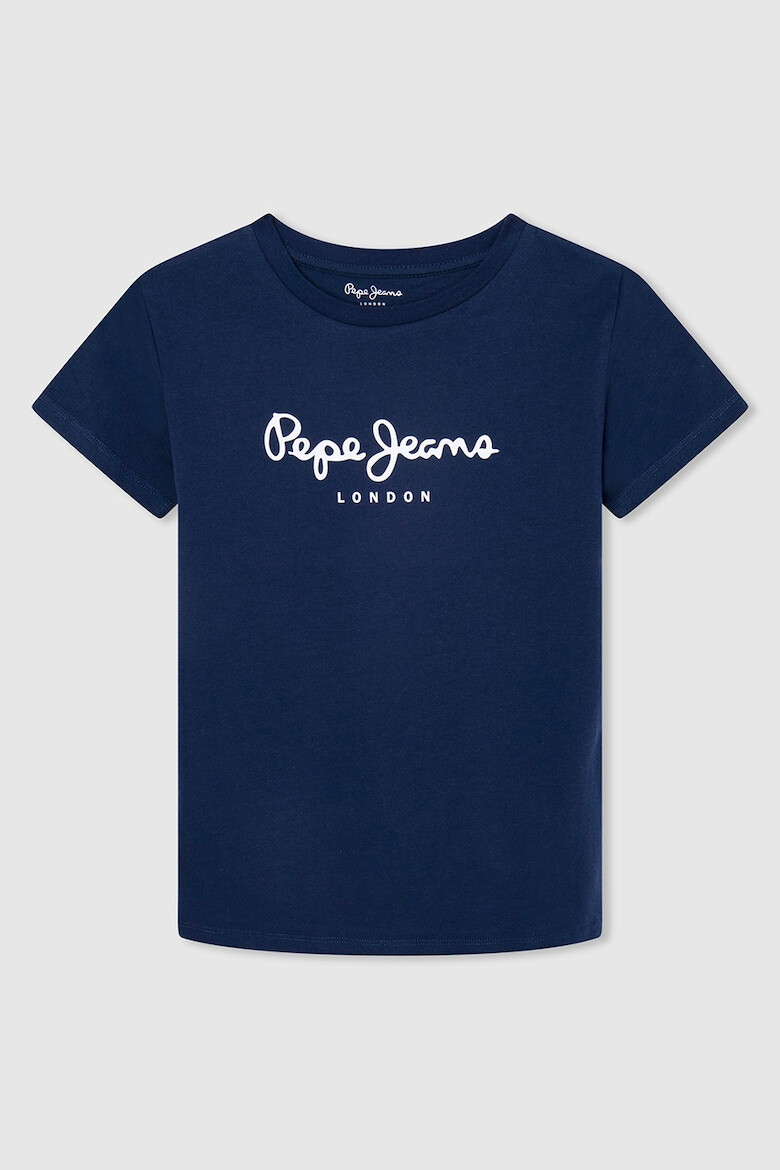 Pepe Jeans London Памучна тениска с лого - Pepit.bg