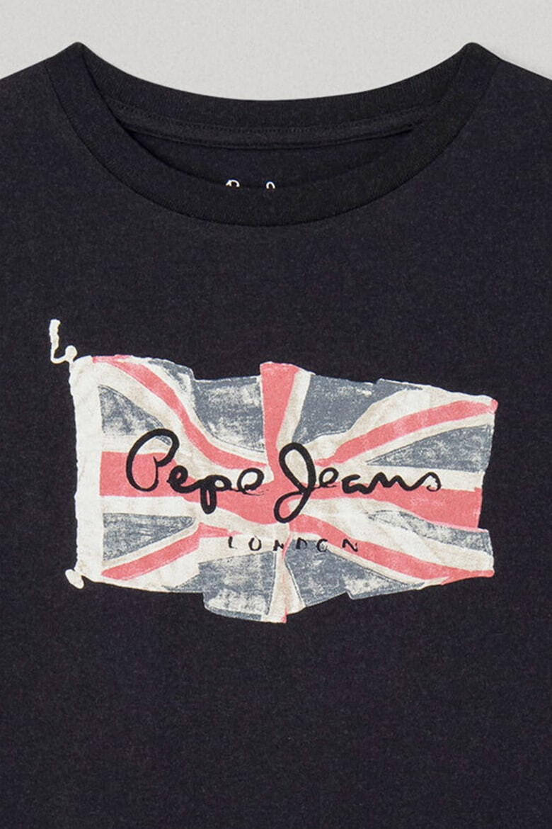 Pepe Jeans London Памучна тениска с лого - Pepit.bg