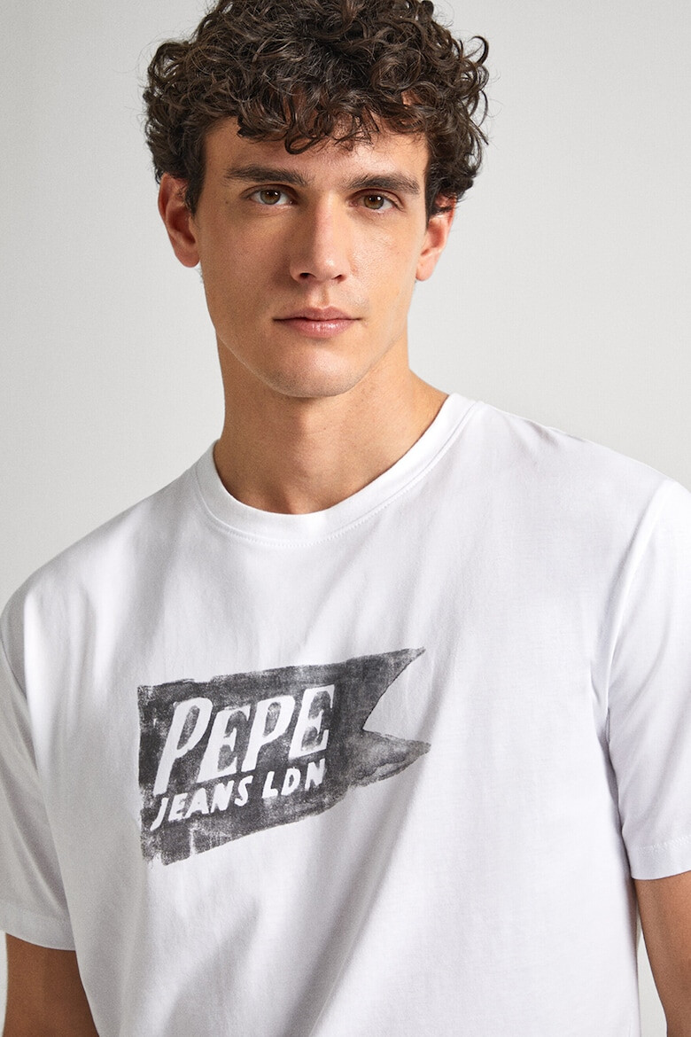 Pepe Jeans London Памучна тениска с лого - Pepit.bg