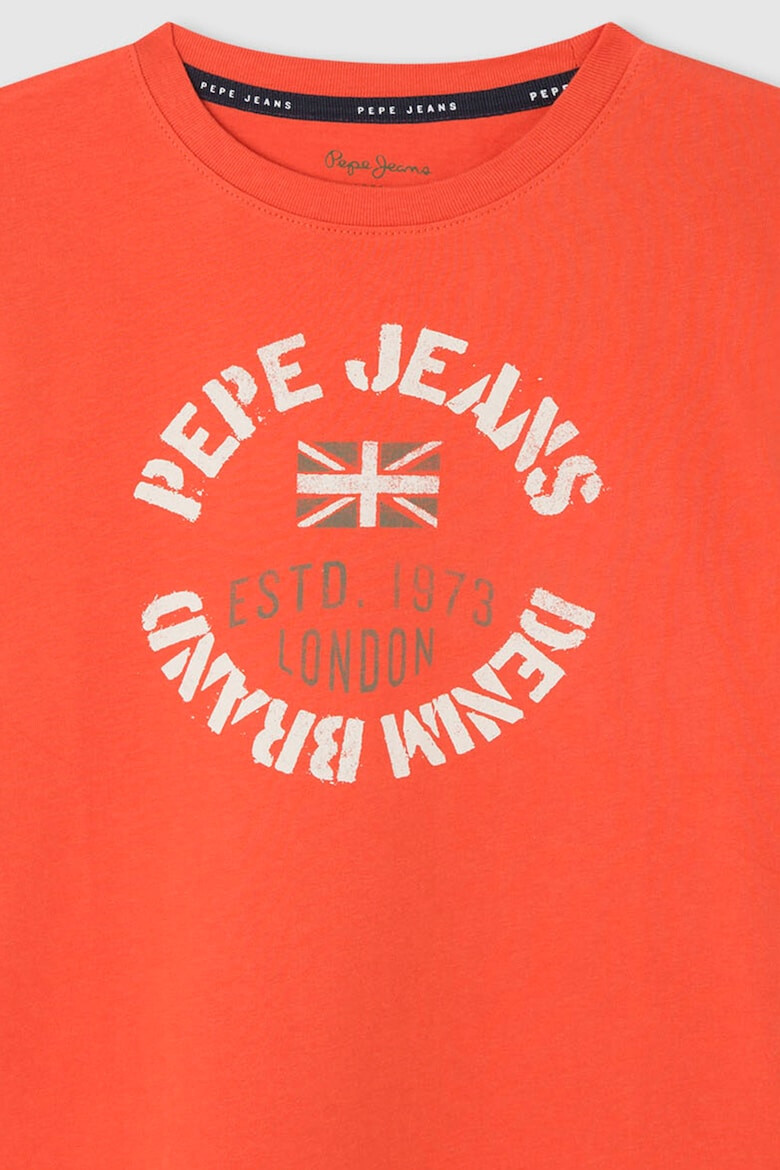 Pepe Jeans London Памучна тениска с лого - Pepit.bg