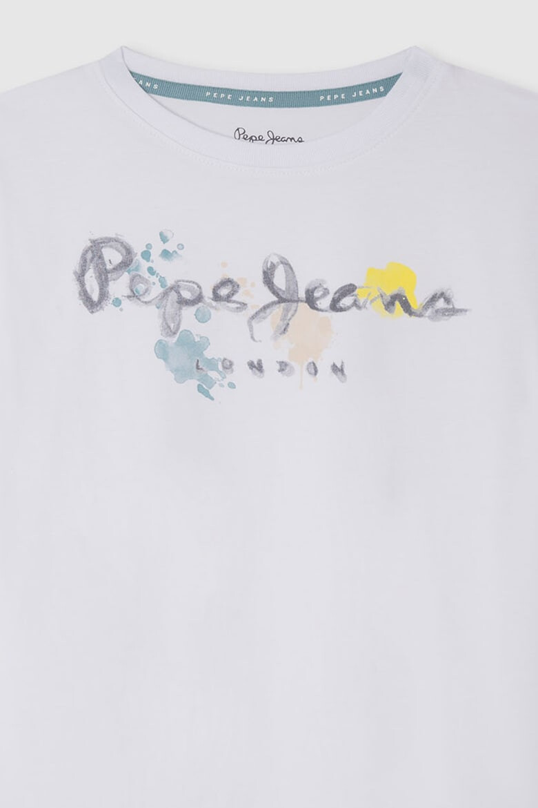 Pepe Jeans London Памучна тениска с лого - Pepit.bg