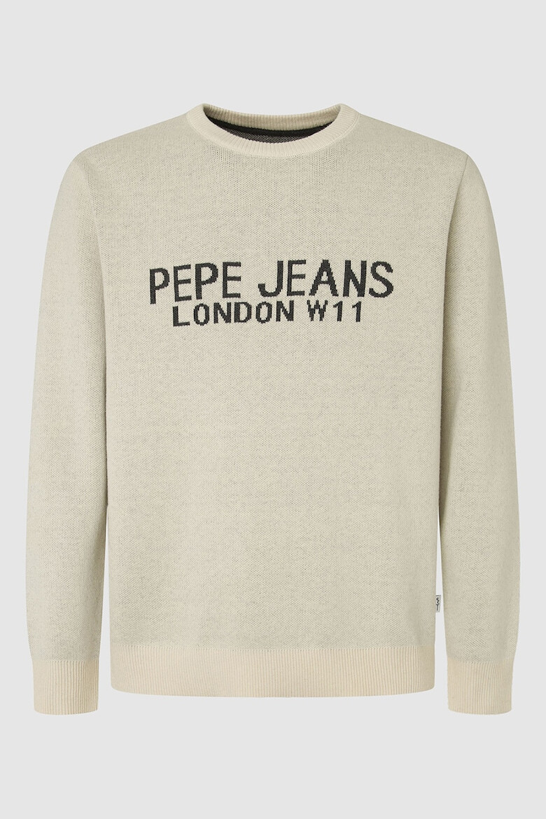 Pepe Jeans London Пуловер с овално деколте и лого - Pepit.bg